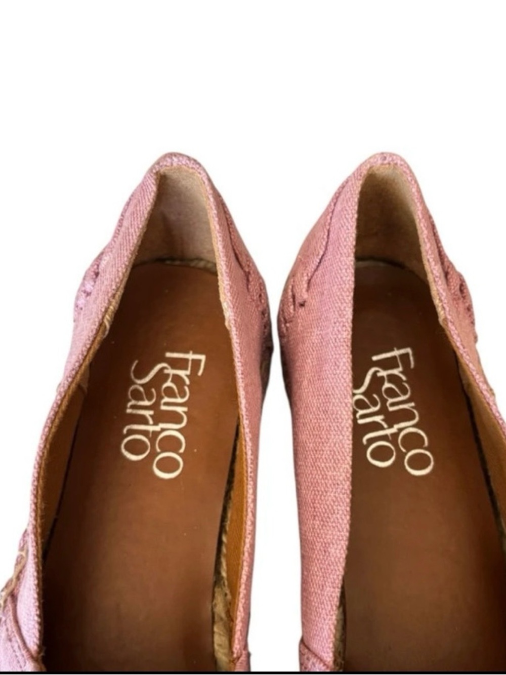 Franco Sarto Dusty Rose Canvas Slip-On Espadrilles. Size 6.5 - Picture 2 of 5